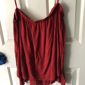 Cloth and stone off the shoulder top